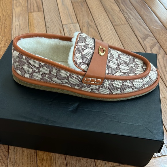 COACH Women's Forest Cozy Shearling Slippers - Picture 1 of 10